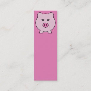 Sadie the Pink Pig ~ Cute Girly Kawaii Mini Business Card