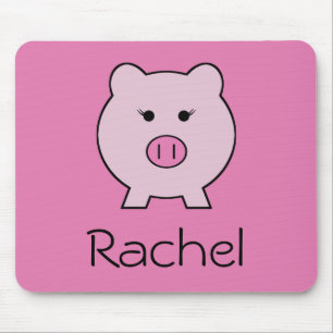 Sadie the Pink Pig ~ Cute Girly Kawaii Mouse Mat