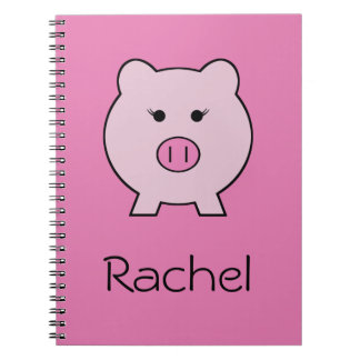 Sadie the Pink Pig ~ Cute Girly Kawaii Notebook