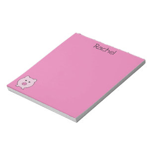 Sadie the Pink Pig ~ Cute Girly Kawaii Notepad