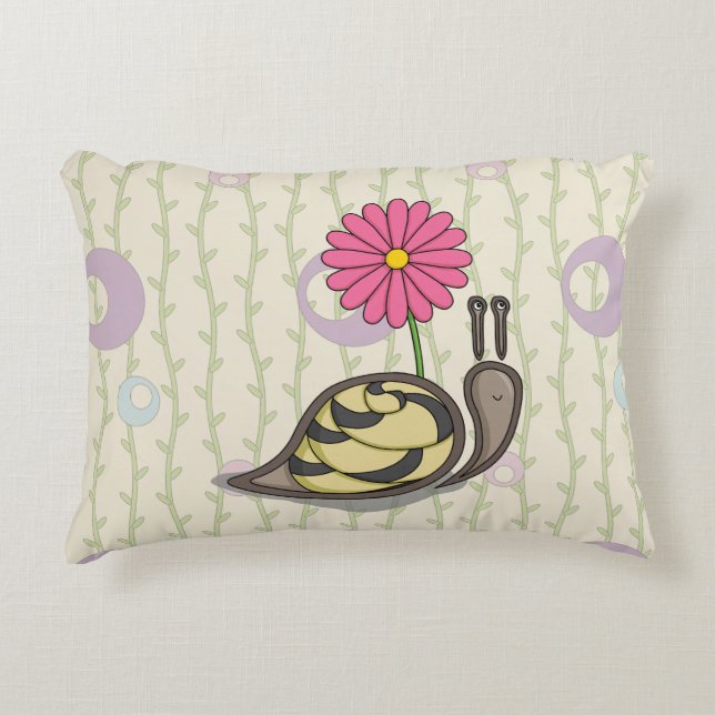 Sadie the Snail Accent Pillow (Front)