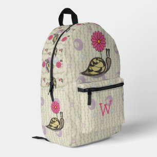 Sadie the Snail Printed Backpack