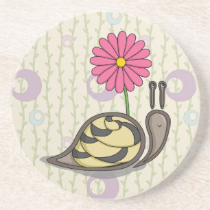 Sadie the Snail Sandstone Coaster