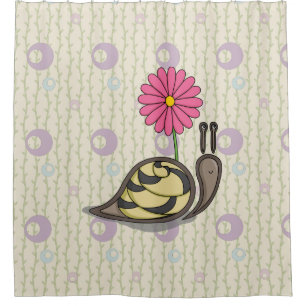 Sadie the Snail Shower Curtain