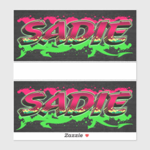 Sadie Vorname Name Graffiti Aufkleber Sticker