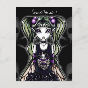 Sadie's  "Come Home ! " Gothic Fairy Postcard