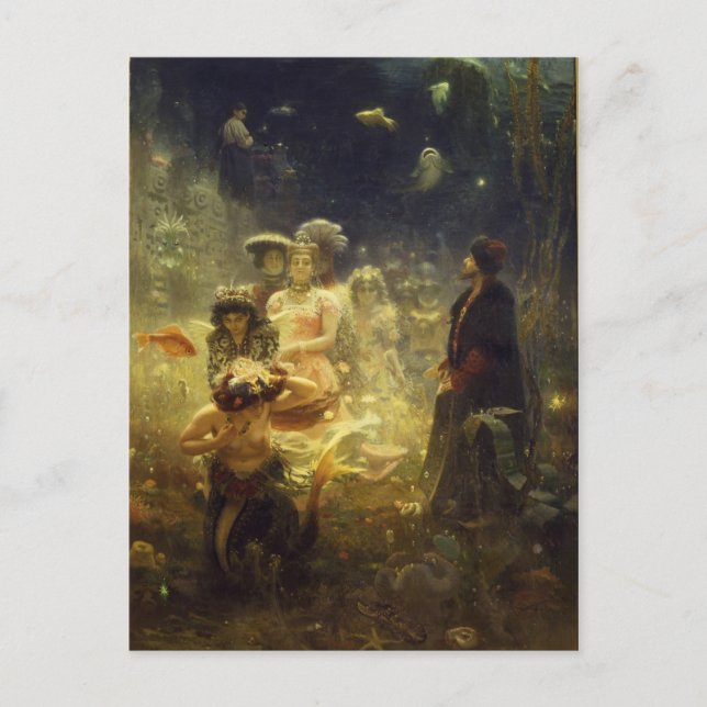 Sadko in the Underwater Kingdom Ilya Repin Mermaid Postcard (Front)