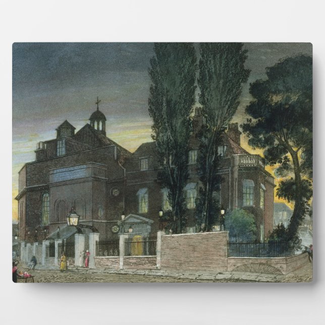 Sadler's Wells, 1826 (coloured engraving) Plaque (Front)