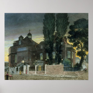 Sadler's Wells, 1826 (coloured engraving) Poster