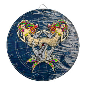 Sadly mermaids at anchor dartboard