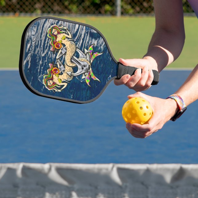 Sadly mermaids at anchor pickleball paddle (Insitu)