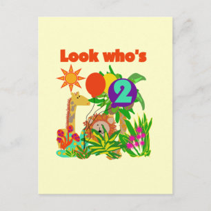 Safari 2nd Birthday T-shirts and Gifts Postcard