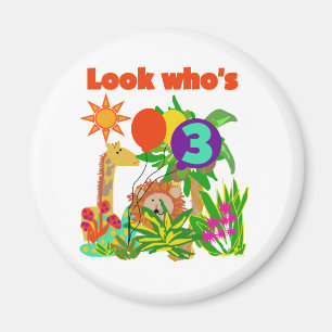 Safari 3rd Birthday  Tshirts and Gifts Magnet