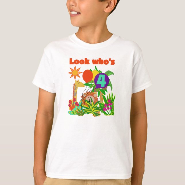 Safari 4th Birthday T-Shirt (Front)