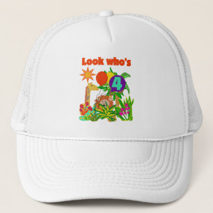 Safari 4th Birthday Tshirts and Gifts Trucker Hat