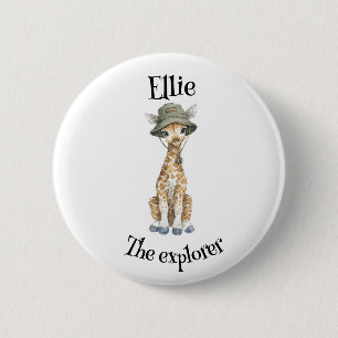 Safari Adventure Babies Cute Watercolour Animals 6 Cm Round Badge