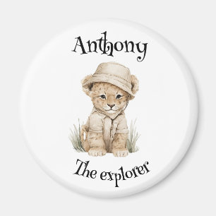 Safari Adventure Babies   Cute Watercolour Animals Magnet