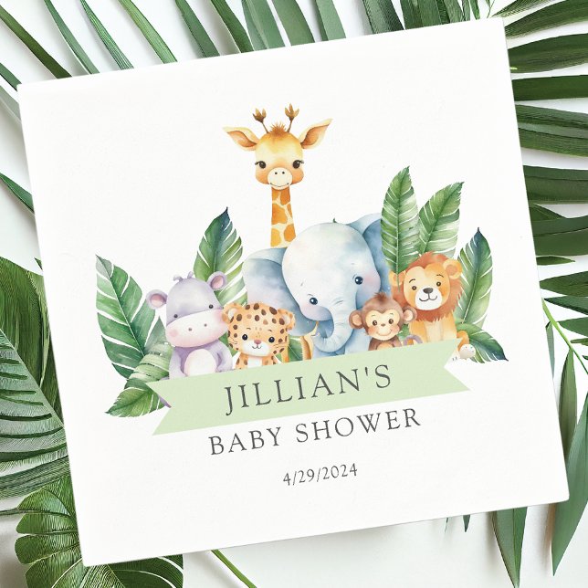 Safari Adventure Baby Shower Napkin (Creator Uploaded)