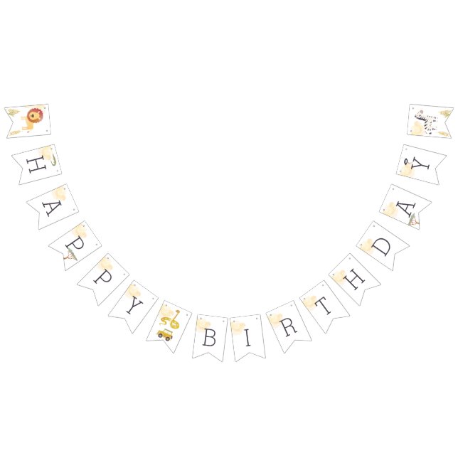 Safari adventure birthday party Gift Bag Bunting (All)