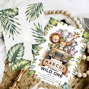 Safari Adventure Little One Celebration Invitation