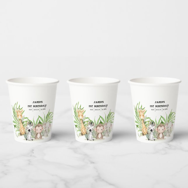 Safari Adventure Paper Plate Cups (Multi)
