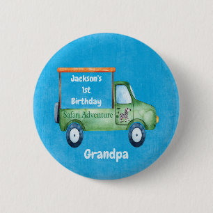 Safari Adventure Personalised 1st Birthday 6 Cm Round Badge