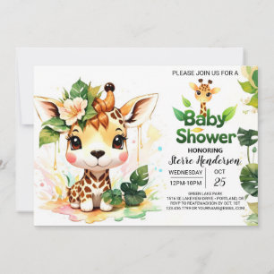Safari Adventure Tales Baby Shower Invitation