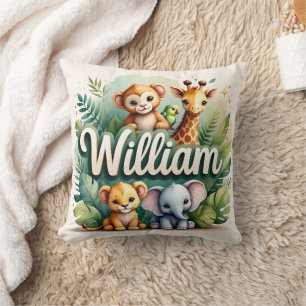 Safari Adventure William Throw Pillow