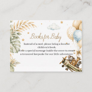 Safari Aeroplane Books for Baby Card