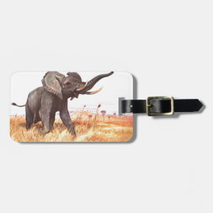 Safari African Jungle Destiny Animals Elephants Luggage Tag