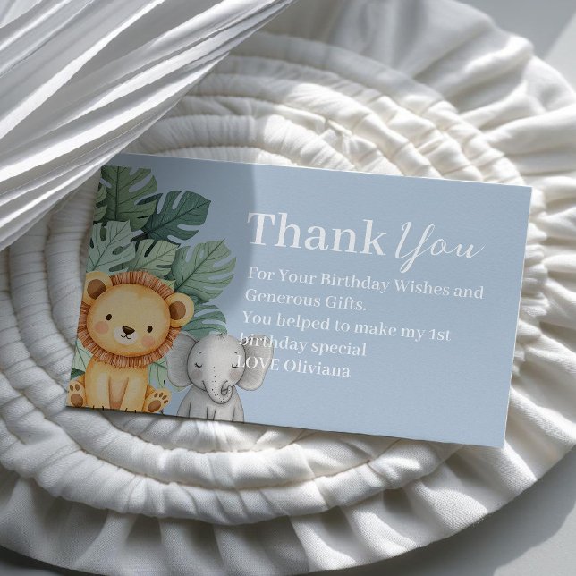 Safari Animal Baby Shower Display shower Business Card (Creator Uploaded)
