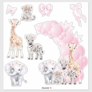 Safari Animal Blush Pink Boho Baby Girl Shower