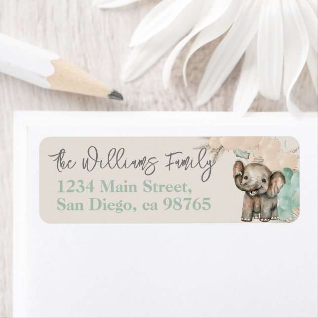 Safari animal Boho Oh Boy Baby Shower (Insitu)