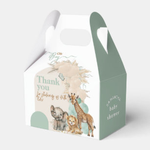 Safari animal Boho Oh Boy Baby Shower  Favour Box