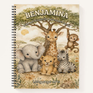 Safari Animal Friends Learning Adventure Notebook