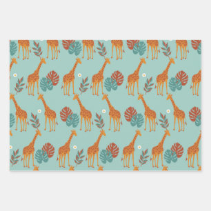 Safari Animal, Giraffe Print Gift Pattern, Giraffe Wrapping Paper Sheet