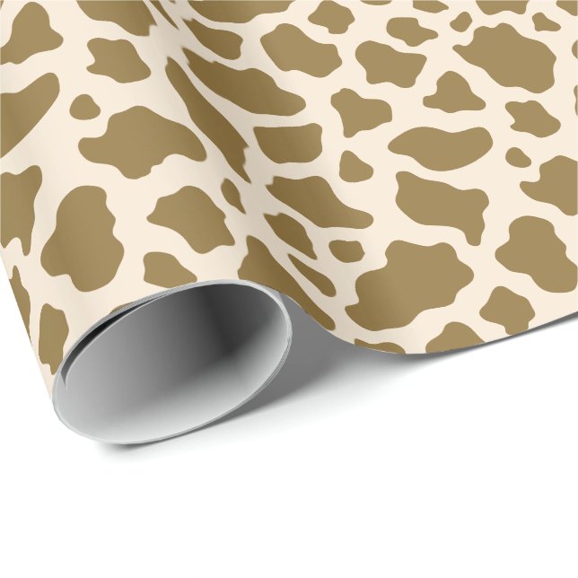 Safari Animal Giraffe Spots Print Wrapping Paper (Roll Corner)