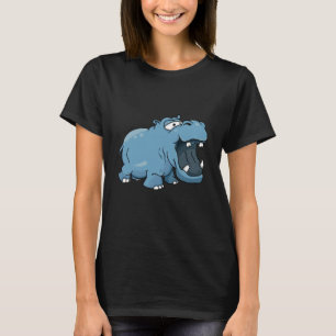 Safari Animal Hippo Face for Kids T-Shirt