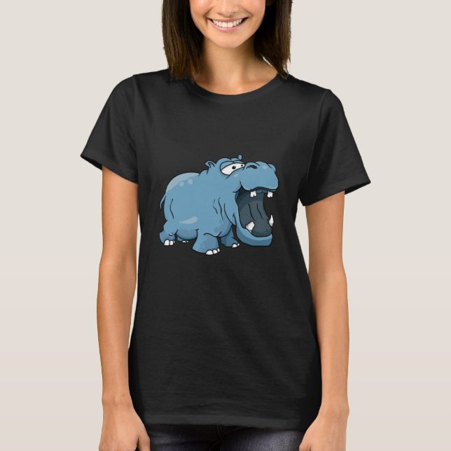 Safari Animal Hippo Face for Kids T-Shirt (Front)