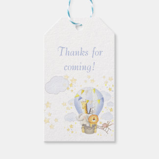Safari Animal Hot Air Balloon Gift Tag