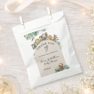 Safari Animal Jungle Modern Baby Shower Favour Bags