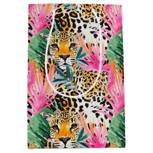 Safari Animal Leopard Colourful Africa Medium Gift Bag