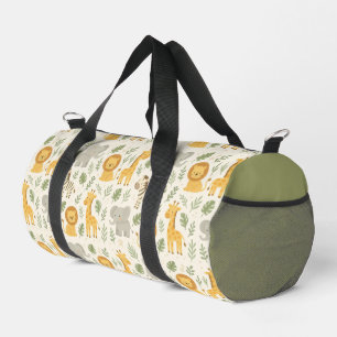 Safari animal nursery print duffle bag