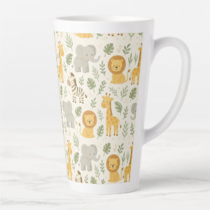 Safari animal nursery print latte mug