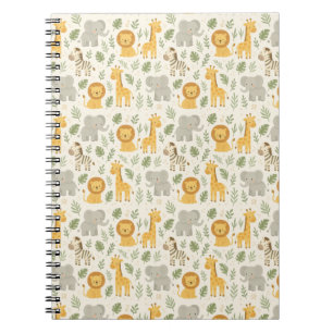Safari animal nursery print notebook