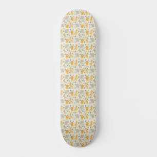 Safari animal nursery print skateboard