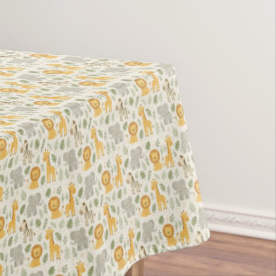 Safari animal nursery print tablecloth