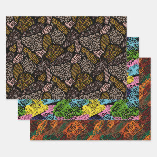 Safari Animal Print Collection Wrapping Paper Sheet