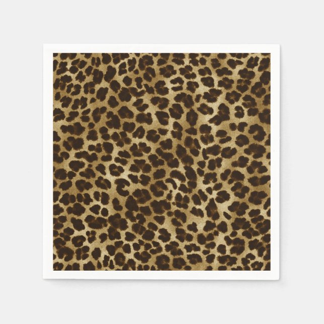 Safari Animal Print Leopard Cheetah Napkins (Front)