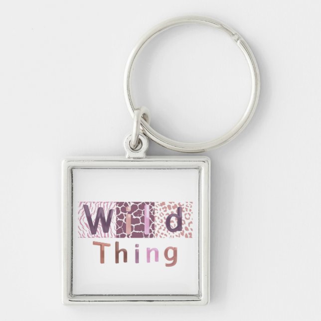 Safari Animal Print Wild Thing Key Ring (Front)